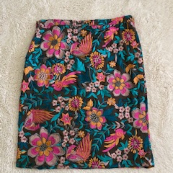 Anthropologie Emboridary Skirt by BARASCHI Size 0 - Picture 3 of 16